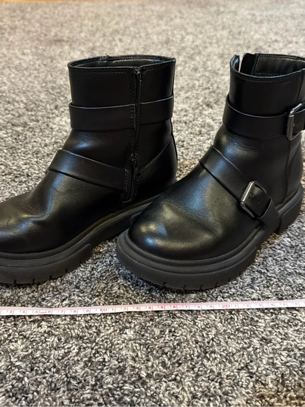 art class Black Kids Ankle Boots with Buckle